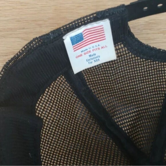 Vintage 90s NRA Snapback Hat Mesh Baseball Cap Laurel Eagle Patch - Picture 7 of 7